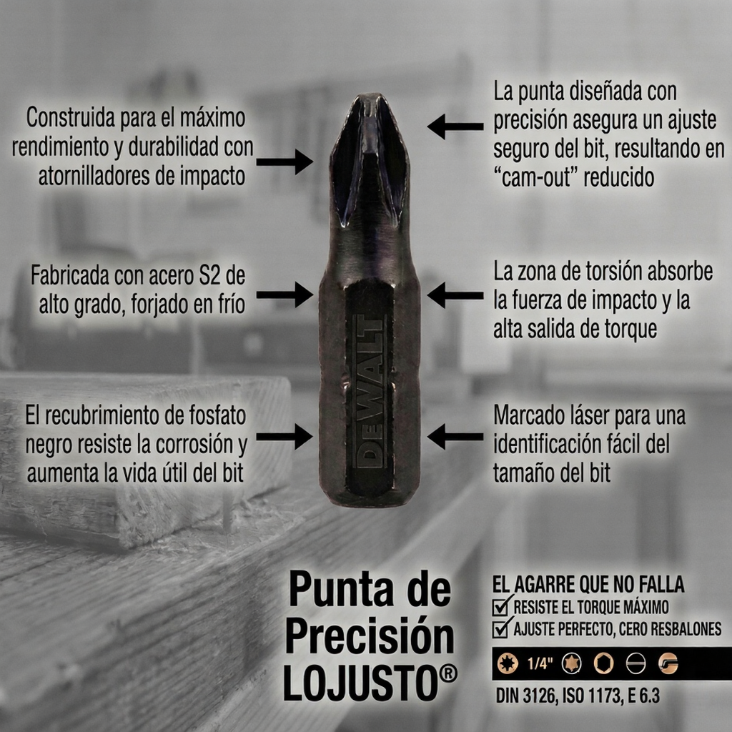 No pierdas el giro: Punta de Precisión Lojusto®